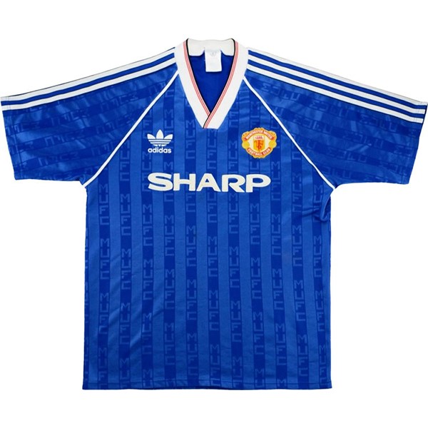 Tailandia Camiseta Manchester United 3rd Retro 1988 1990 Azul
